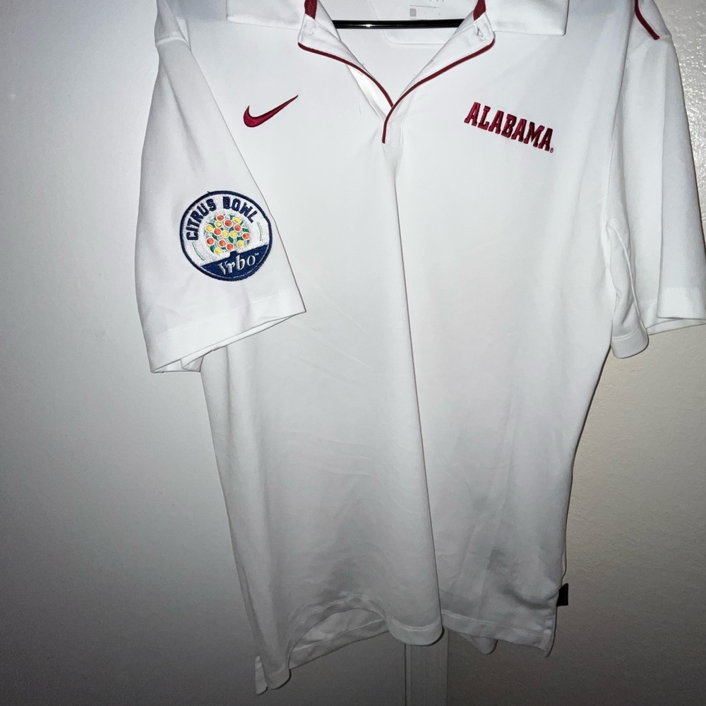 White Alabama Polo With Citrus Bowl Patch On Sleeve From On The Field Gear View 2